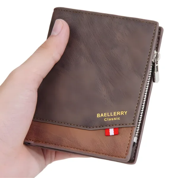 Contrast Zipper Wallet